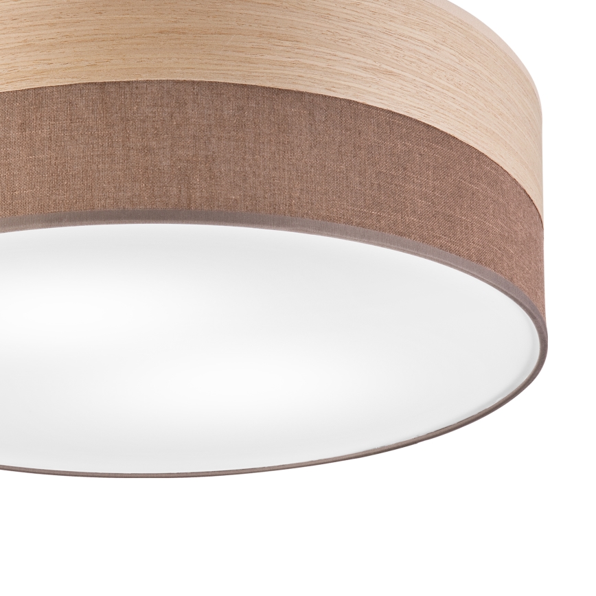 Loftlampe SIRJA WOOD 2xE27/15W/230V diameter 45 cm brun/eg