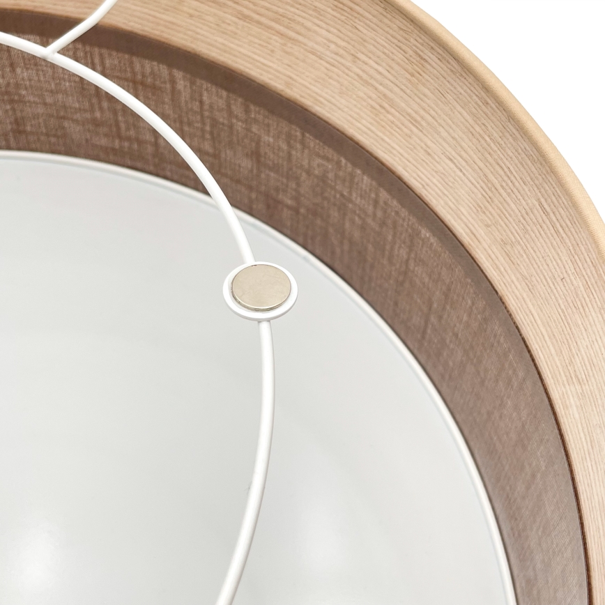 Loftlampe SIRJA WOOD 2xE27/15W/230V diameter 45 cm brun/eg