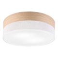 Loftlampe SIRJA WOOD 2xE27/15W/230V diameter 45 cm hvid/eg