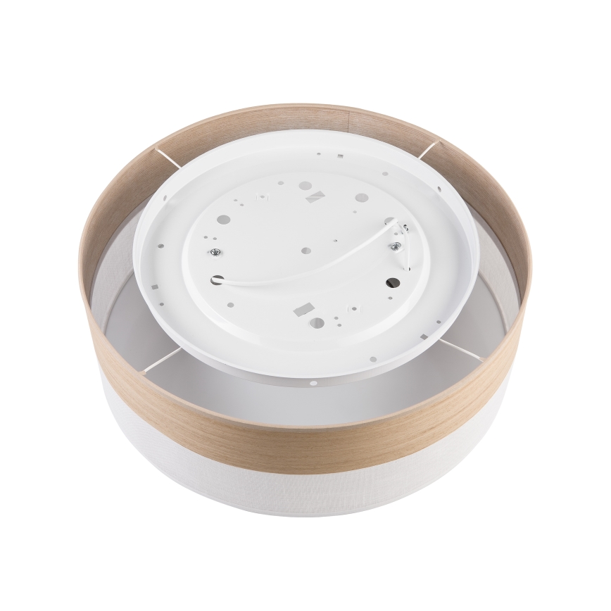 Loftlampe SIRJA WOOD 2xE27/15W/230V diameter 45 cm hvid/eg