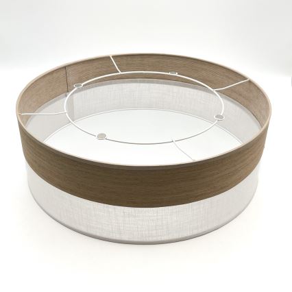 Loftlampe SIRJA WOOD 2xE27/15W/230V diameter 45 cm hvid/eg