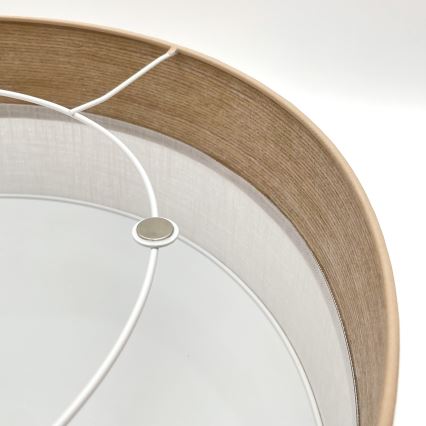 Loftlampe SIRJA WOOD 2xE27/15W/230V diameter 45 cm hvid/eg
