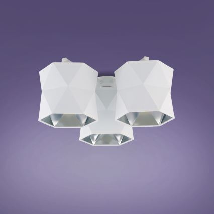 Loftlampe SIRO 3xE27/15W/230V hvid/sølvfarvet