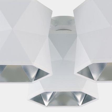 Loftlampe SIRO 3xE27/15W/230V hvid/sølvfarvet