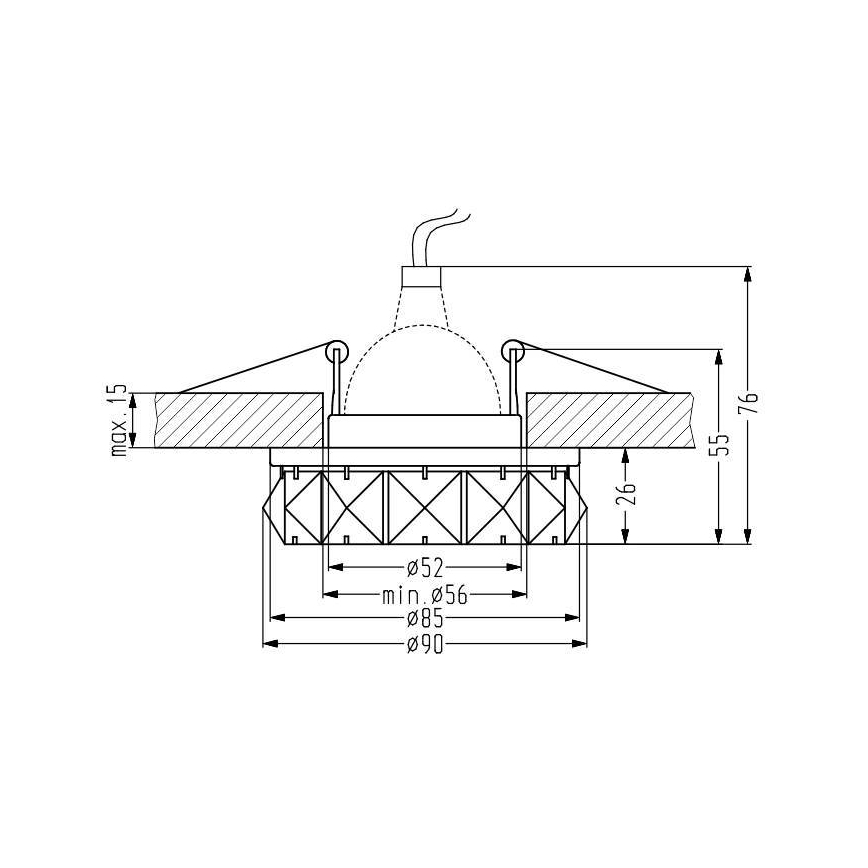 Loftlampe SK-83 MR16 1xGU5,3/50W/12V