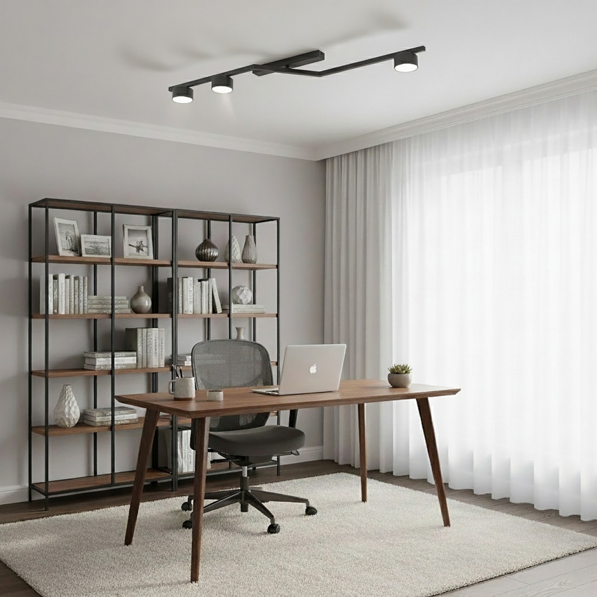 Loftlampe SKAN 3xGX53/12W/230V sort