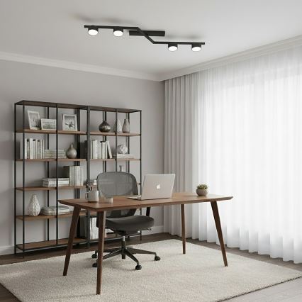 Loftlampe SKAN 4xGX53/12W/230V sort