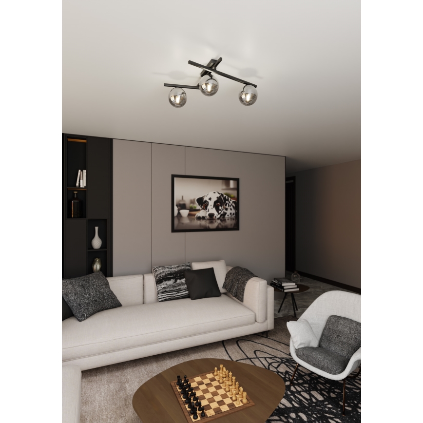 Loftlampe SMART 3xE14/10W/230V sort/grå