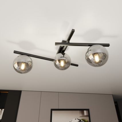 Loftlampe SMART 3xE14/10W/230V sort/grå