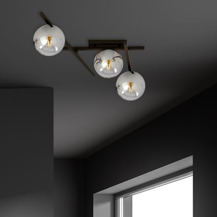 Loftlampe SMART 3xE14/10W/230V sort/grå