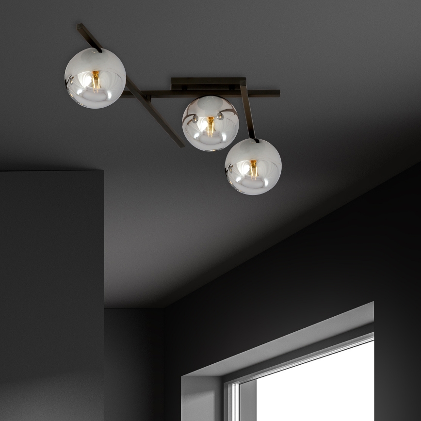 Loftlampe SMART 3xE14/10W/230V sort/grå