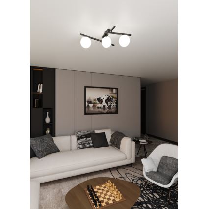 Loftlampe SMART 3xE14/10W/230V sort/hvid