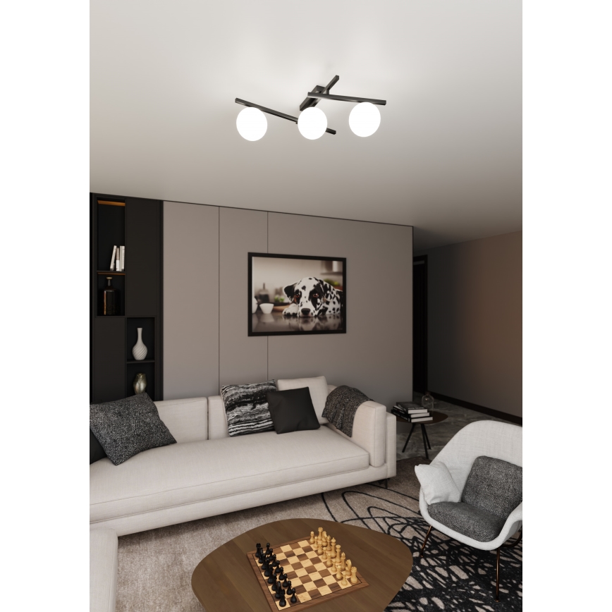 Loftlampe SMART 3xE14/10W/230V sort/hvid
