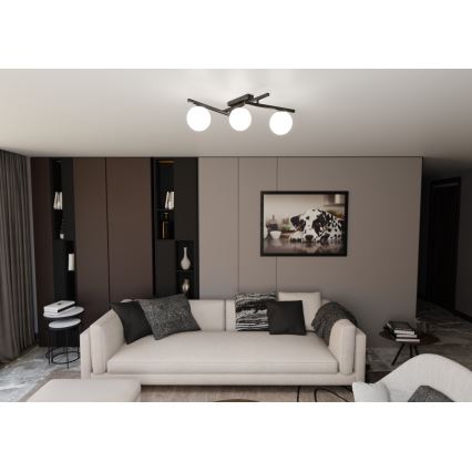 Loftlampe SMART 3xE14/10W/230V sort/hvid