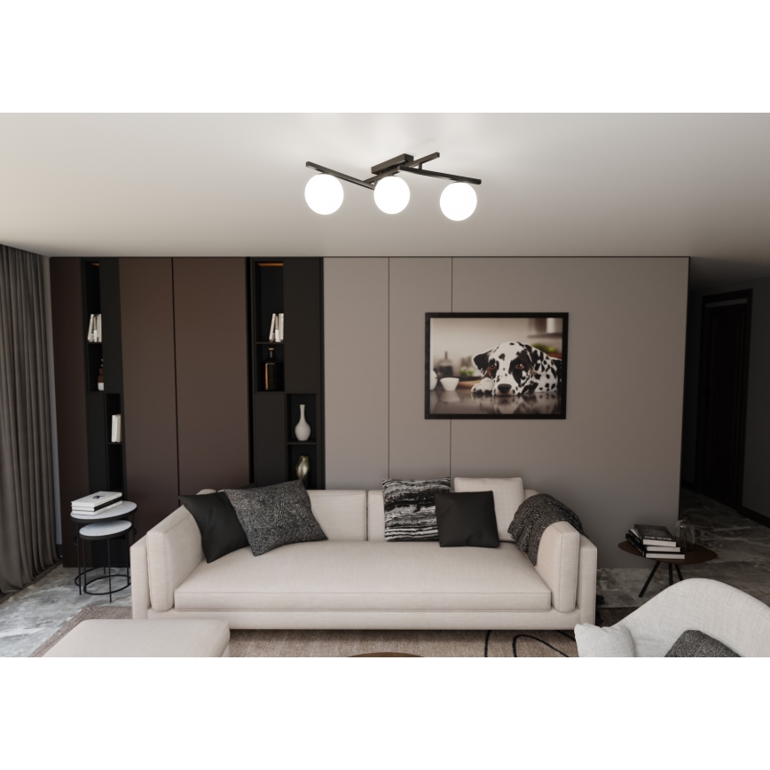 Loftlampe SMART 3xE14/10W/230V sort/hvid