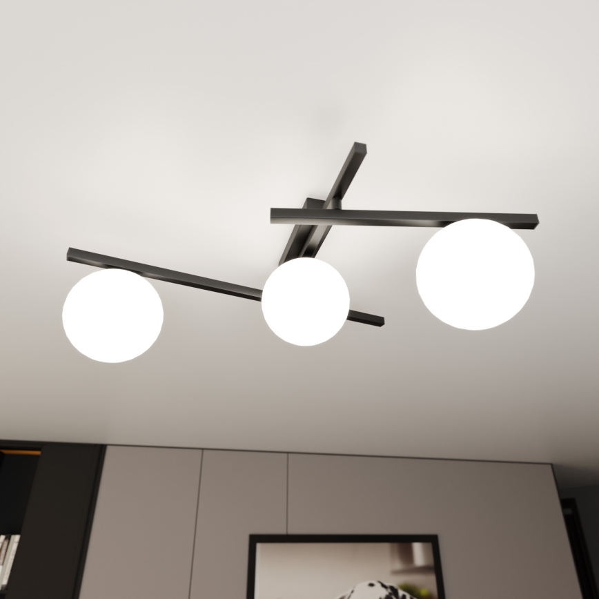 Loftlampe SMART 3xE14/10W/230V sort/hvid