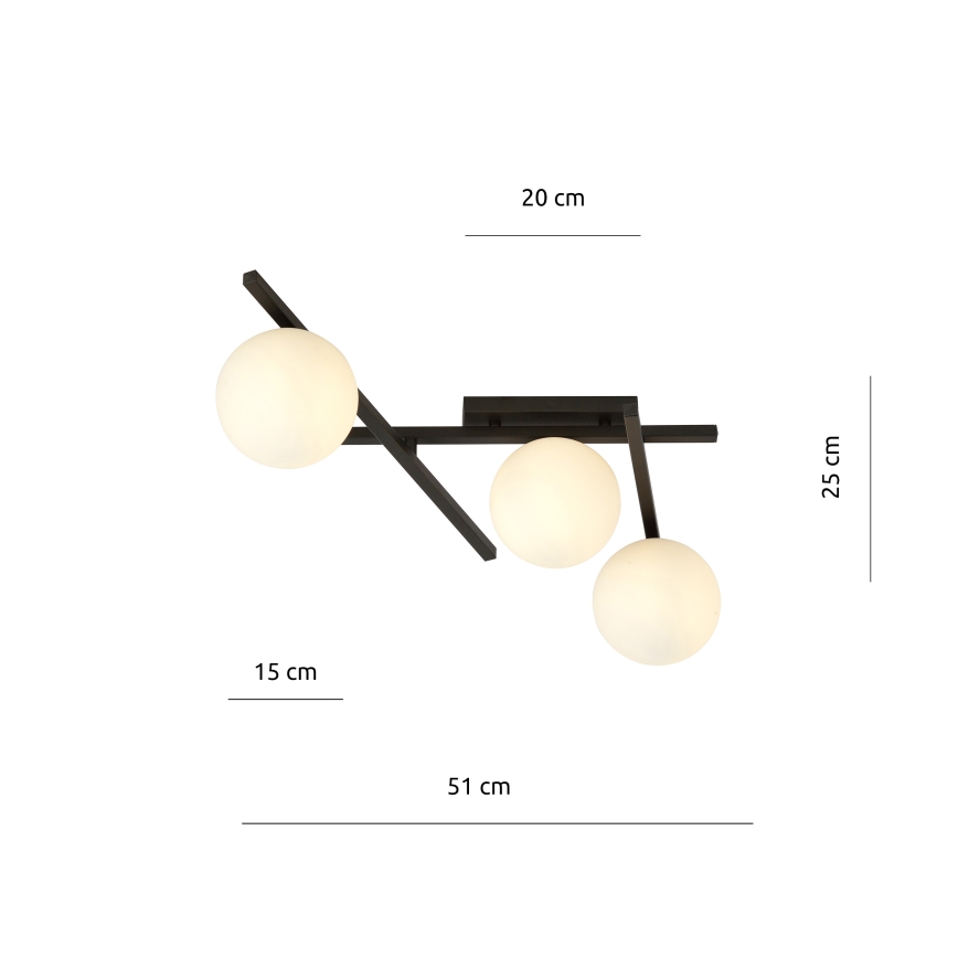 Loftlampe SMART 3xE14/10W/230V sort/hvid