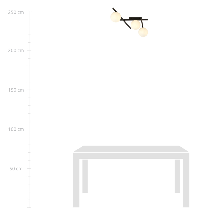 Loftlampe SMART 3xE14/10W/230V sort/hvid
