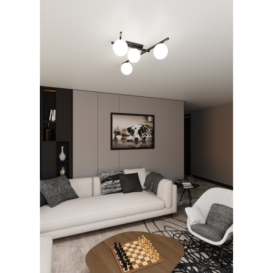 Loftlampe SMART 4xE14/10W/230V sort/hvid