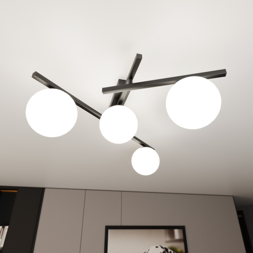 Loftlampe SMART 4xE14/10W/230V sort/hvid