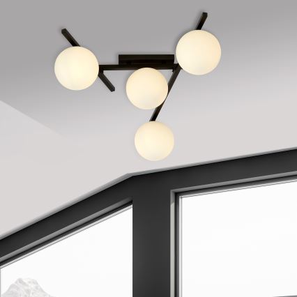 Loftlampe SMART 4xE14/10W/230V sort/hvid