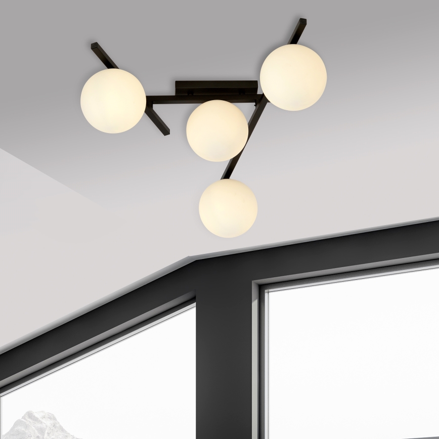 Loftlampe SMART 4xE14/10W/230V sort/hvid