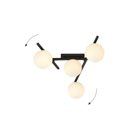 Loftlampe SMART 4xE14/10W/230V sort/hvid