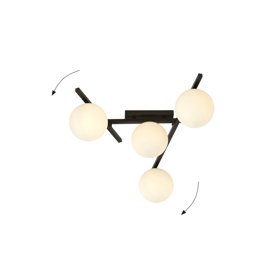 Loftlampe SMART 4xE14/10W/230V sort/hvid