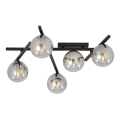 Loftlampe SMART 5xE14/10W/230V sort/grå