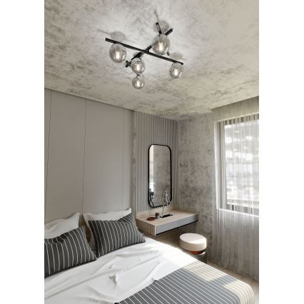 Loftlampe SMART 5xE14/10W/230V sort/grå