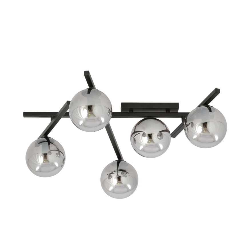 Loftlampe SMART 5xE14/10W/230V sort/grå