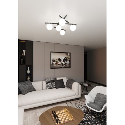Loftlampe SMART 5xE14/10W/230V sort/hvid