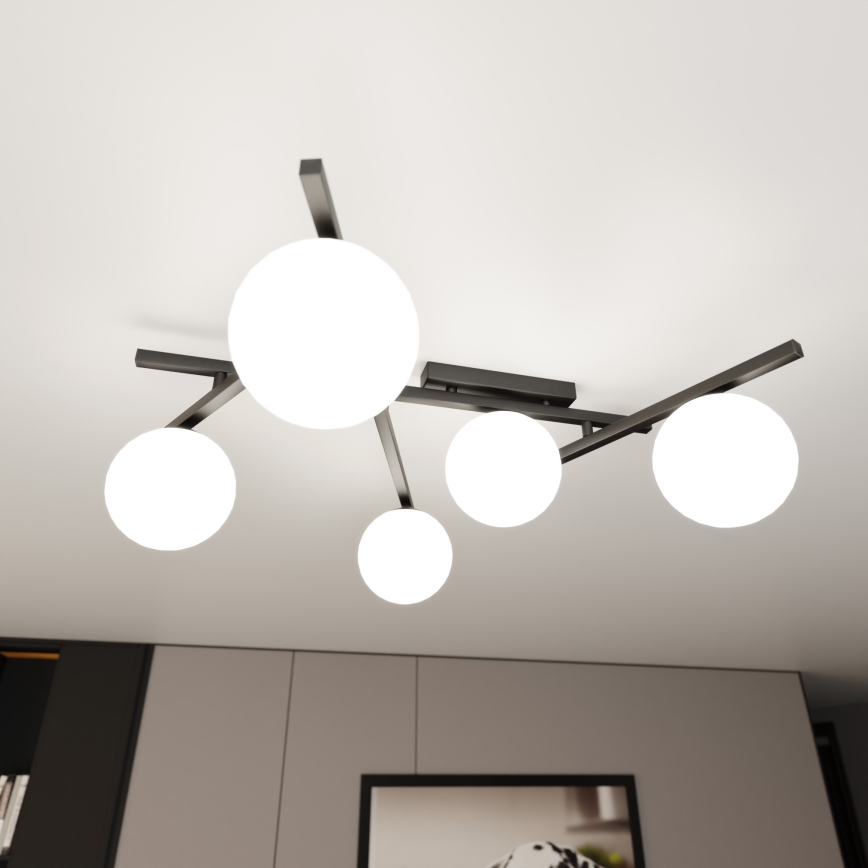 Loftlampe SMART 5xE14/10W/230V sort/hvid