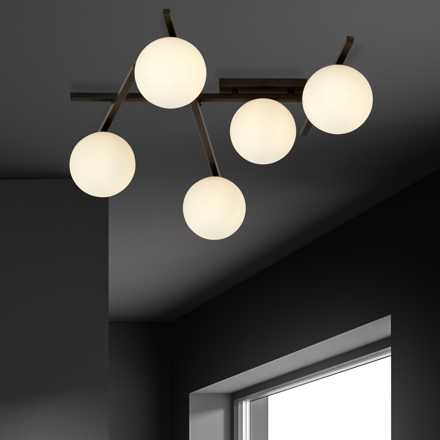 Loftlampe SMART 5xE14/10W/230V sort/hvid