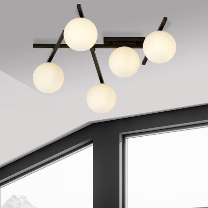 Loftlampe SMART 5xE14/10W/230V sort/hvid