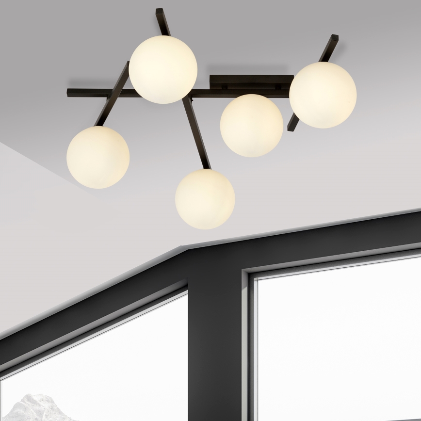 Loftlampe SMART 5xE14/10W/230V sort/hvid