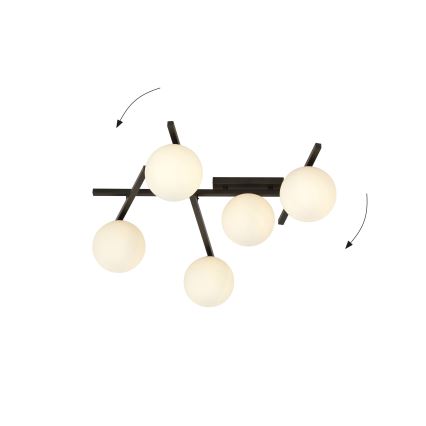 Loftlampe SMART 5xE14/10W/230V sort/hvid