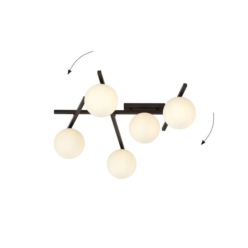 Loftlampe SMART 5xE14/10W/230V sort/hvid
