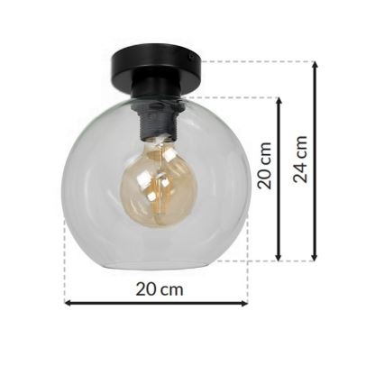Loftlampe SOFIA 1xE27/60W/230V transparent