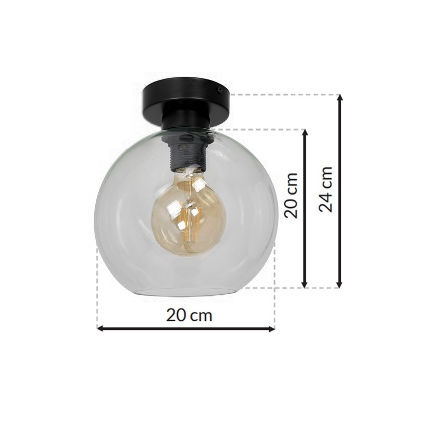 Loftlampe SOFIA 1xE27/60W/230V transparent
