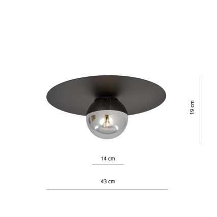 Loftlampe SOLAR 1xE14/10W/230V sort/grå
