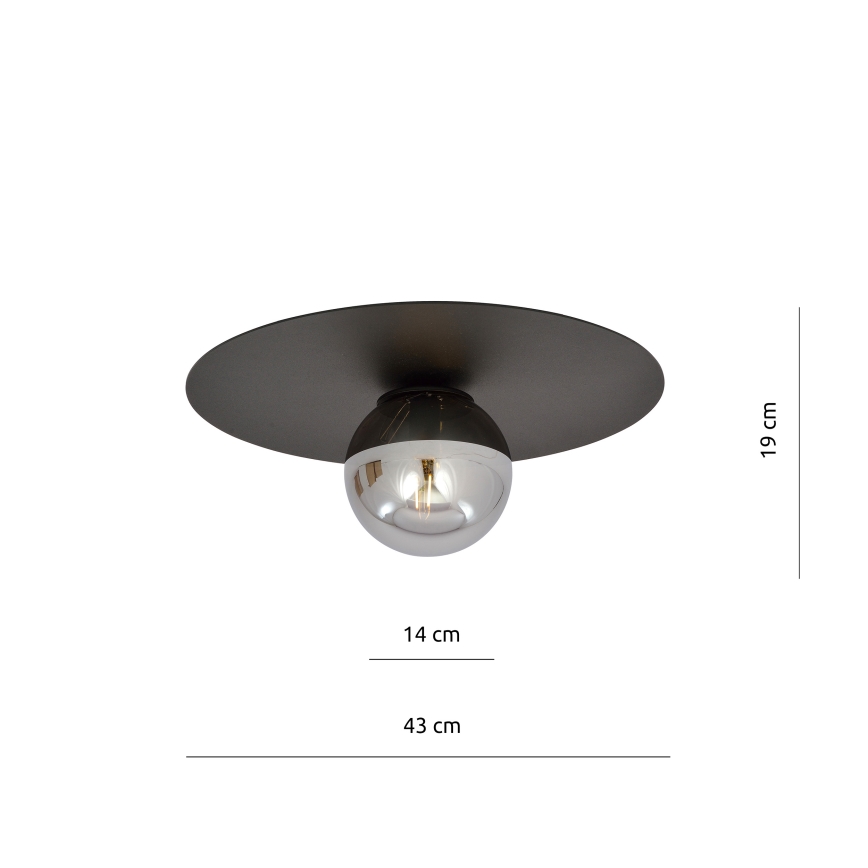 Loftlampe SOLAR 1xE14/10W/230V sort/grå