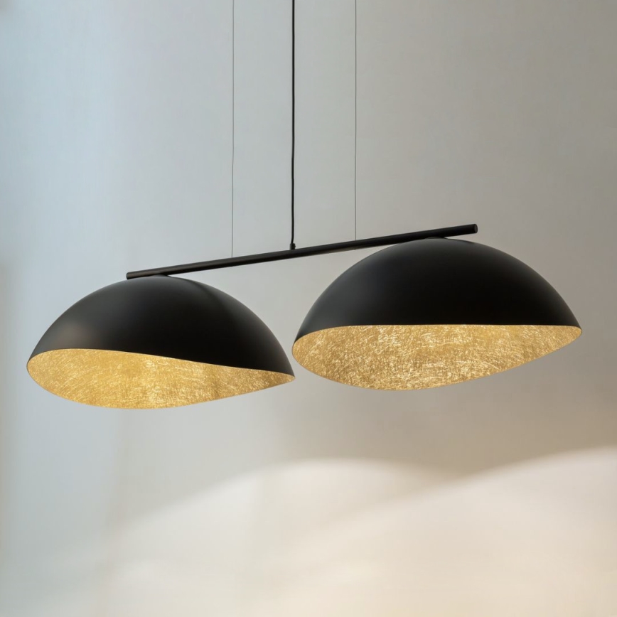 Loftlampe på kabel SOLAR 2xE27/60W/230V sort