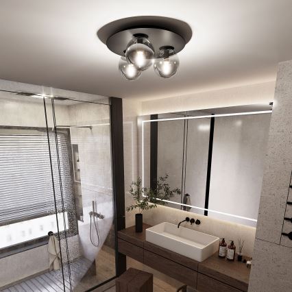 Loftlampe SOLAR 3xE14/10W/230V sort/grå