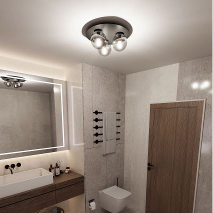 Loftlampe SOLAR 3xE14/10W/230V sort/grå