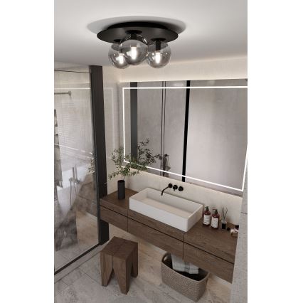 Loftlampe SOLAR 3xE14/10W/230V sort/grå