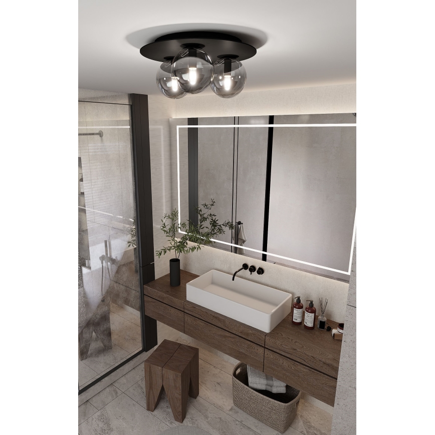 Loftlampe SOLAR 3xE14/10W/230V sort/grå