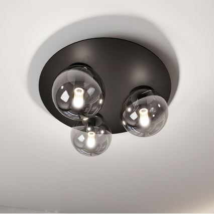 Loftlampe SOLAR 3xE14/10W/230V sort/grå