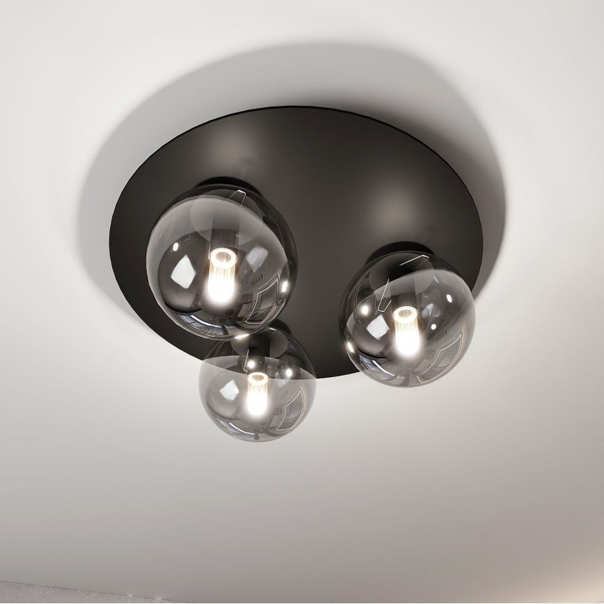 Loftlampe SOLAR 3xE14/10W/230V sort/grå