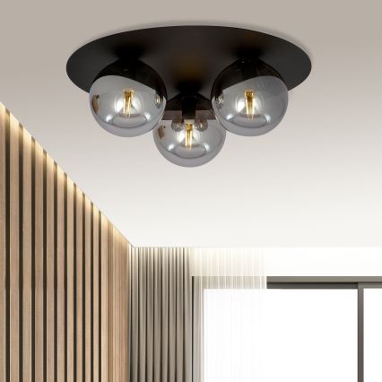 Loftlampe SOLAR 3xE14/10W/230V sort/grå